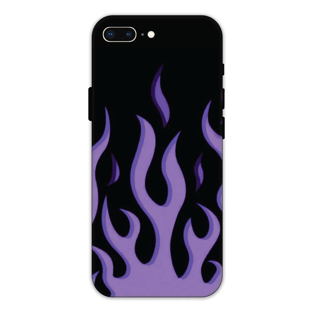 Purple Flames Hard Case Apple iPhone 8 Plus Models