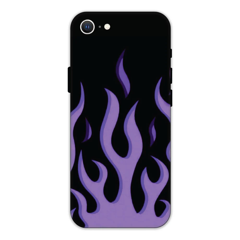 Purple Flames Hard Case Apple iPhone 8 Models