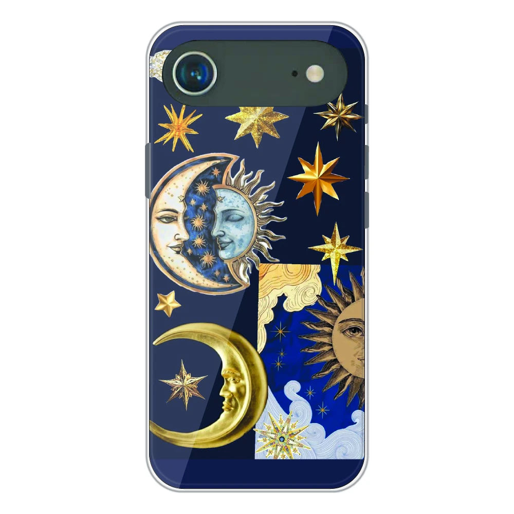Celestial Sun Moon Collage - Printed Silicone Case For Apple iPhone Air