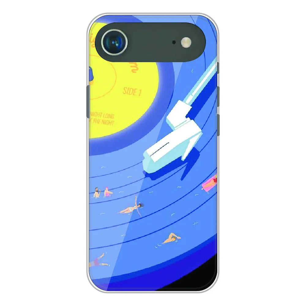 Vinyl Record Pool Party - Printed Silicone Case For Apple iPhone Air