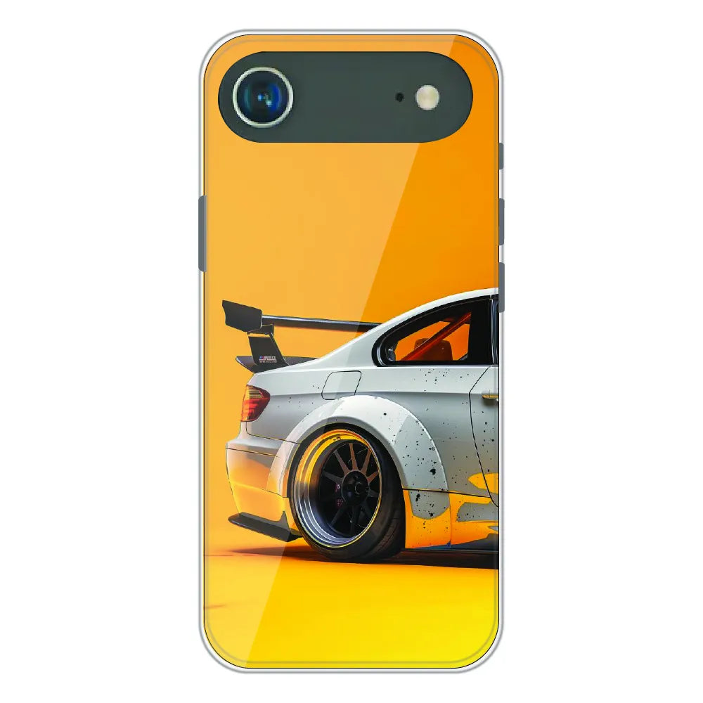Sport Car Yellow Background - Printed Silicone Case For Apple iPhone Air