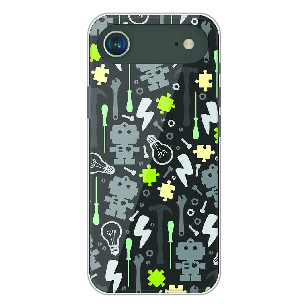 Robot Tools Pattern - Printed Silicone Case For Apple iPhone Air