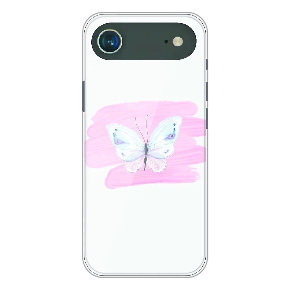 Minimal Butterfly Blush Art - Printed Silicone Case For Apple iPhone Air
