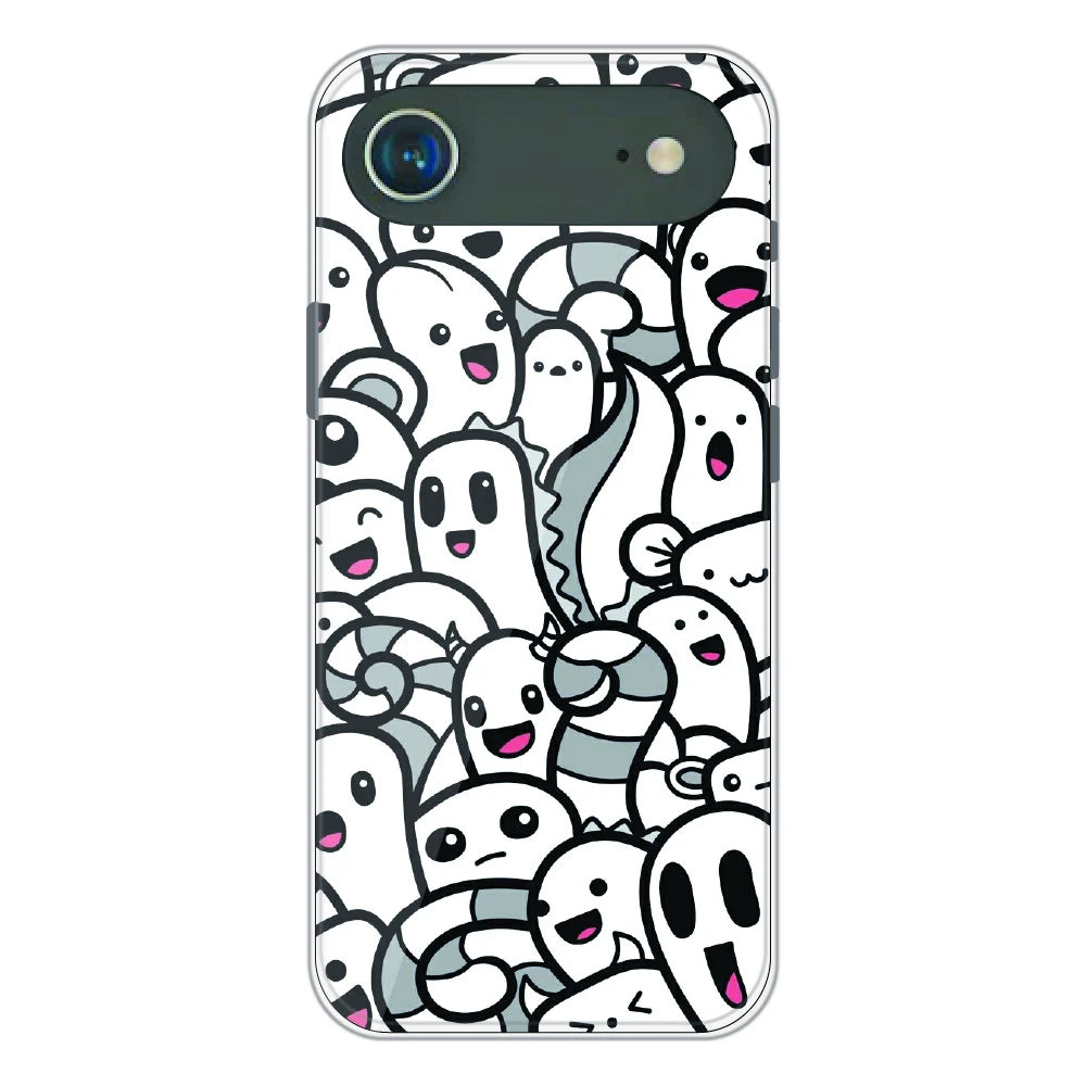Cute Ghost Crowd - Printed Silicone Case For Apple iPhone Air
