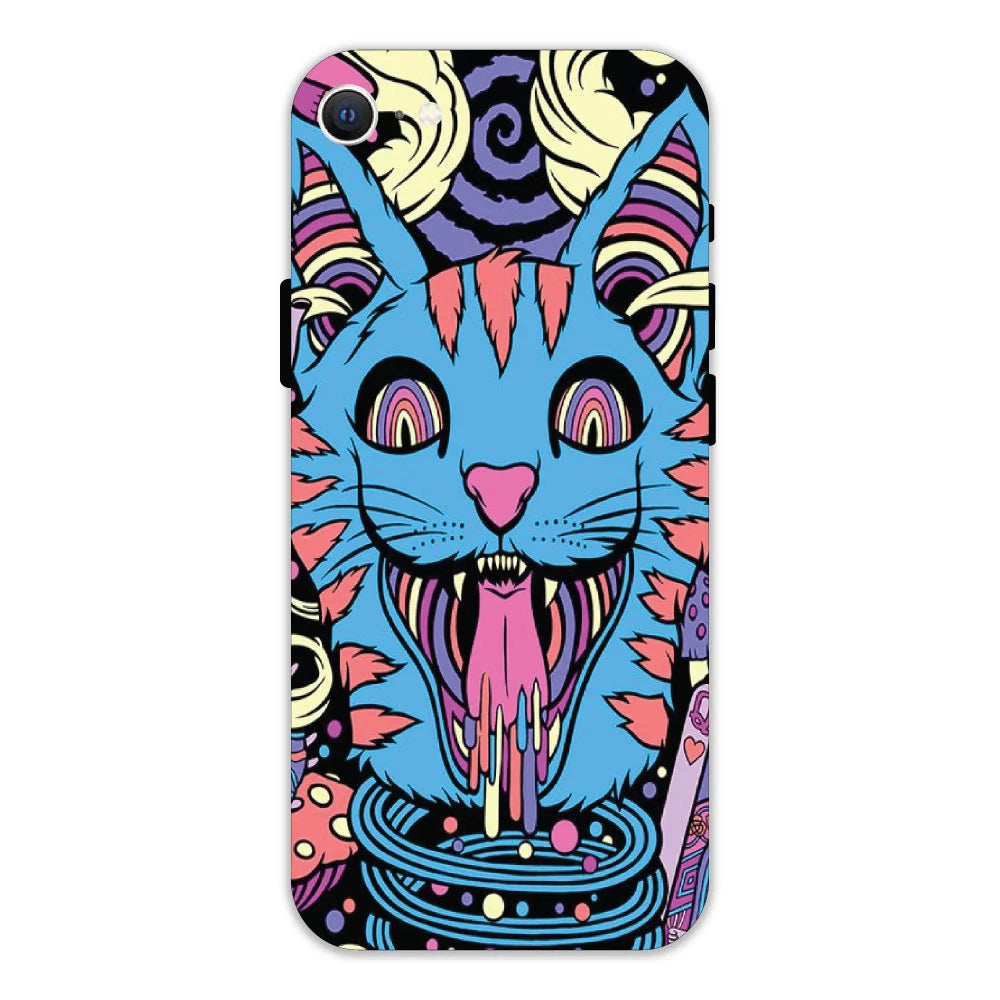 Cat Psychedelic Art Hard Case Apple IPhone SE 2020 Models