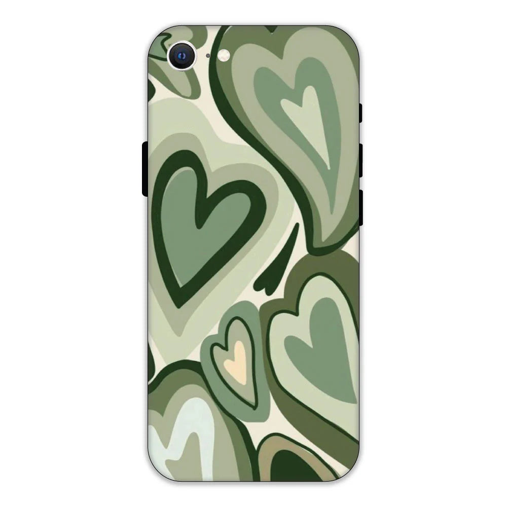 Green Hearts Hard Case Apple IPhone SE 2020 models