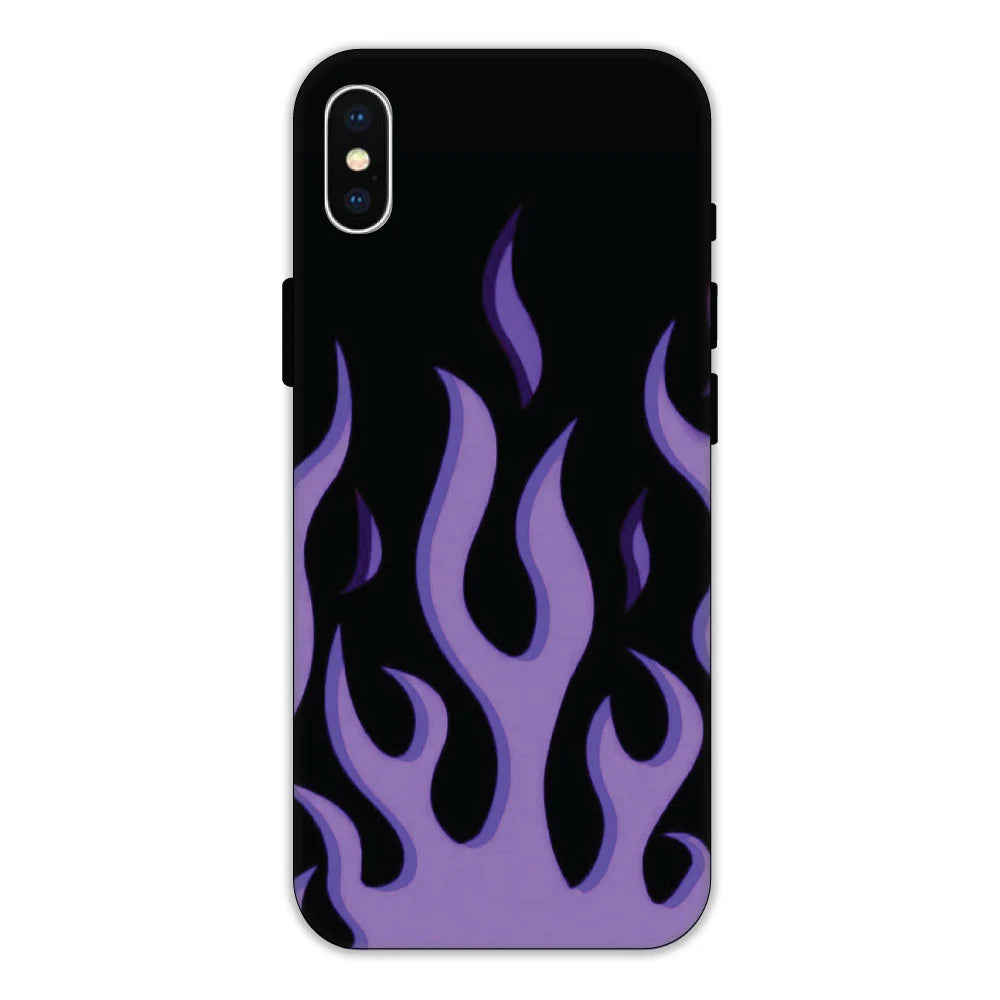 Purple Flames Hard Case Apple iPhone X Models
