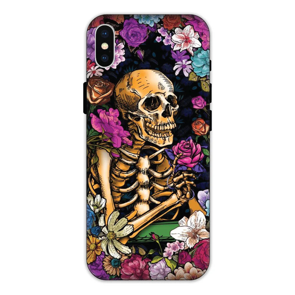 Skeleton & Flowers Hard Case Apple iPhone X Models