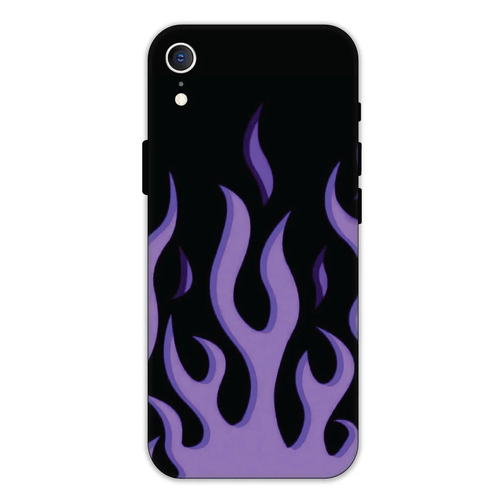 Purple Flames Hard Case Apple iPhone XR Models