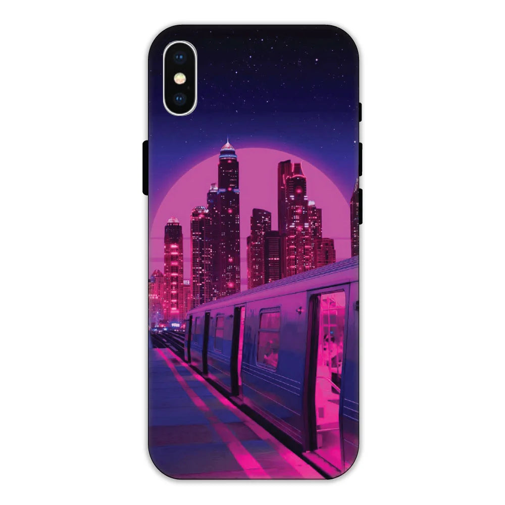 Neon City Synthwave Hard Case Apple iPhone XS Max Models