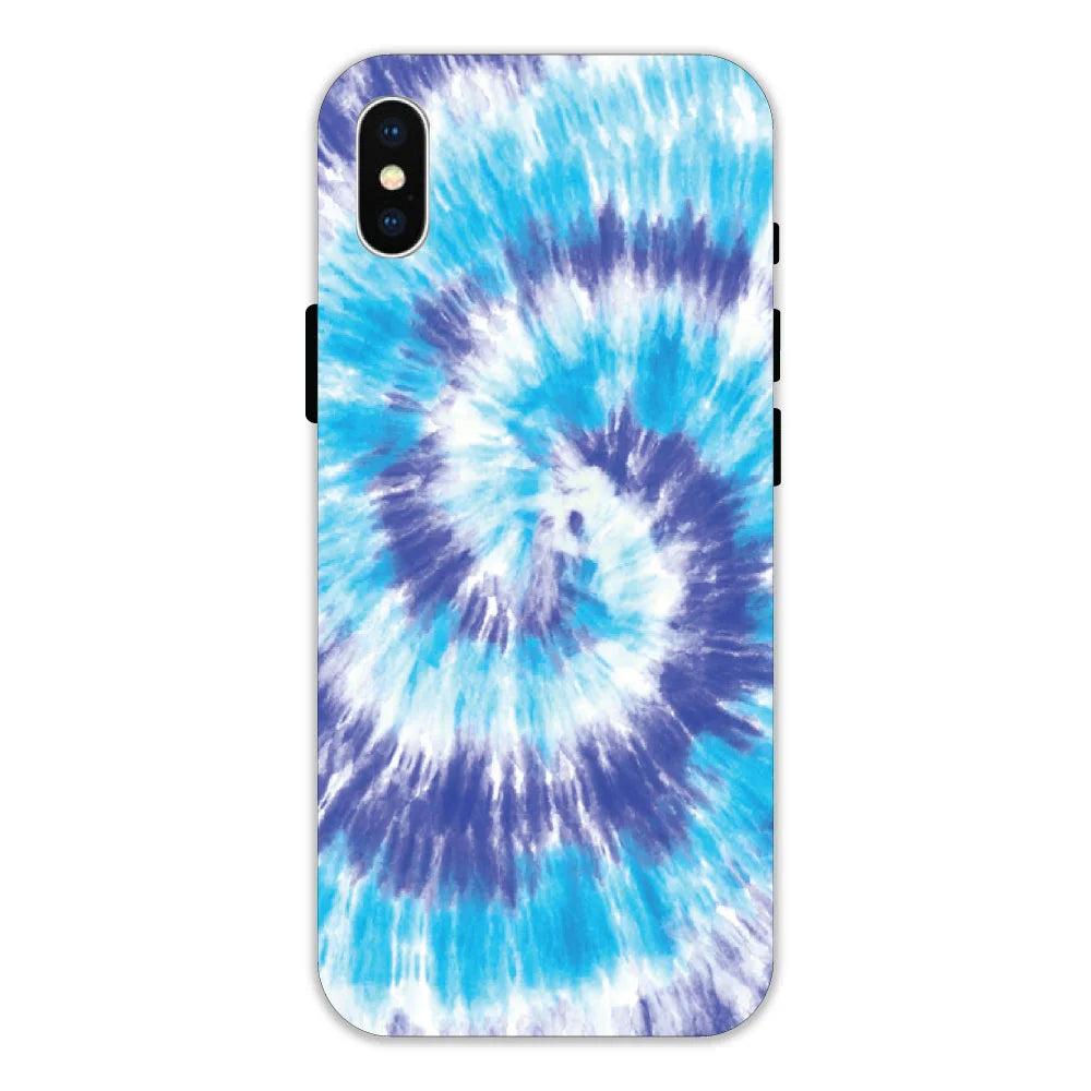 Aqua Tie dye  Hard Case Apple iPhone XS Models