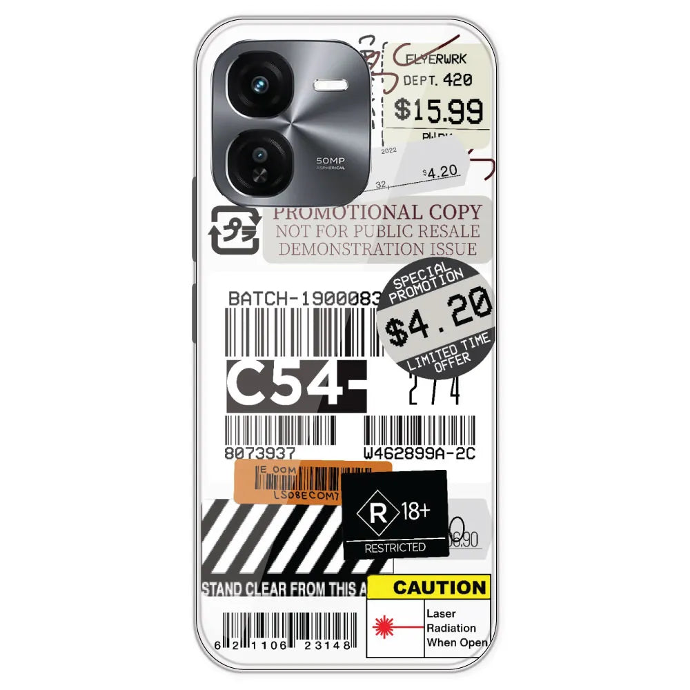 Labels - Clear Printed Silicone Case For IQOO Z9X 5G