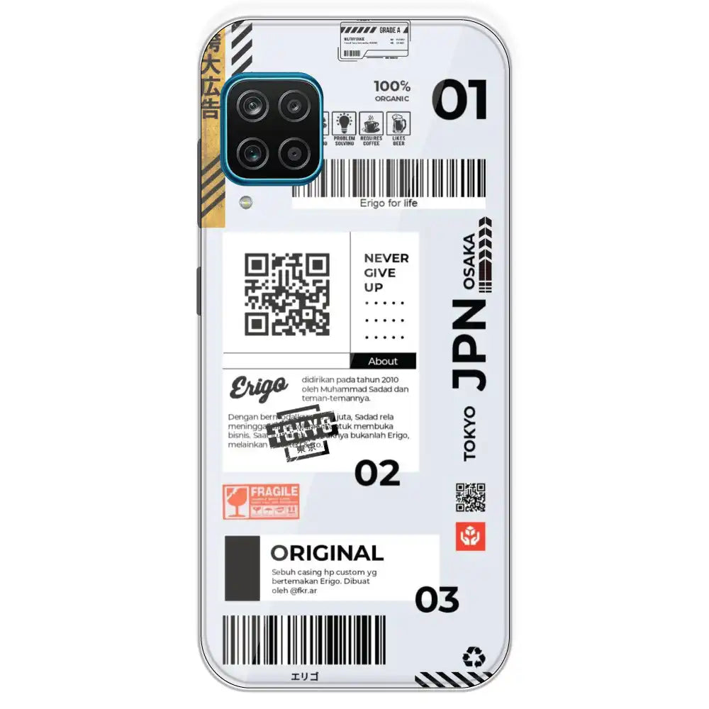 Barcode Labels - Printed Silicone Case For Samsung Galaxy M12