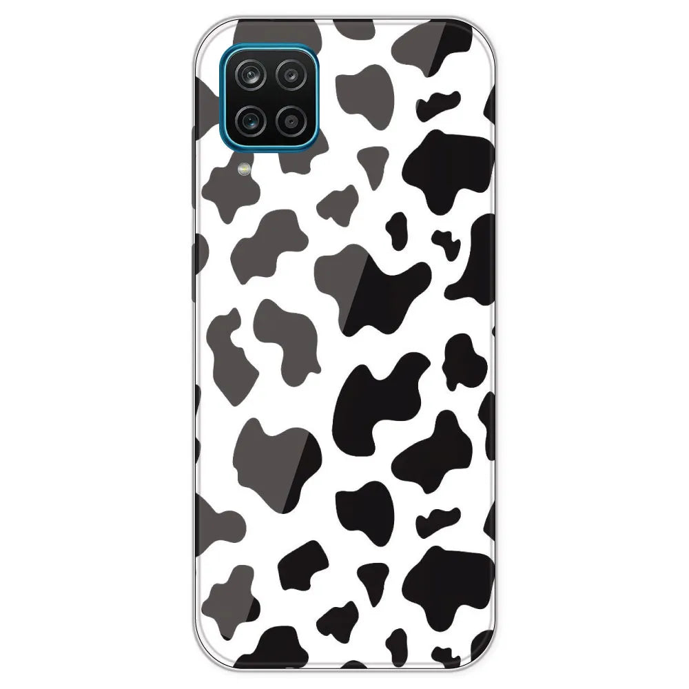 Cow Print - Clear Printed Silicone Case For Samsung Galaxy M12