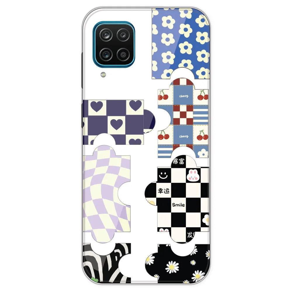 Aesthetic Puzzle - Clear Printed Silicone Case For Samsung Galaxy M12