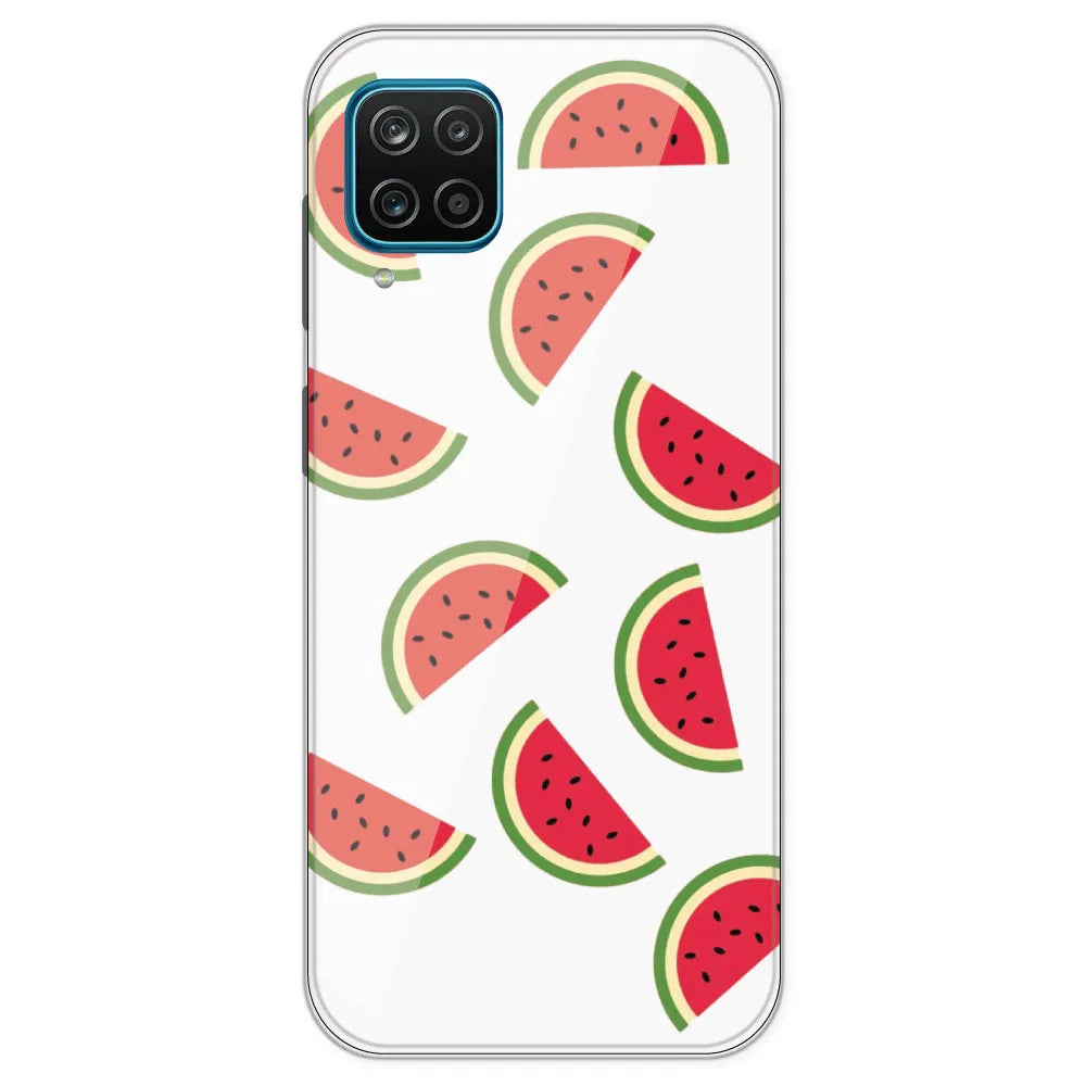 Watermelons - Clear Printed Silicone Case For Samsung Galaxy M12