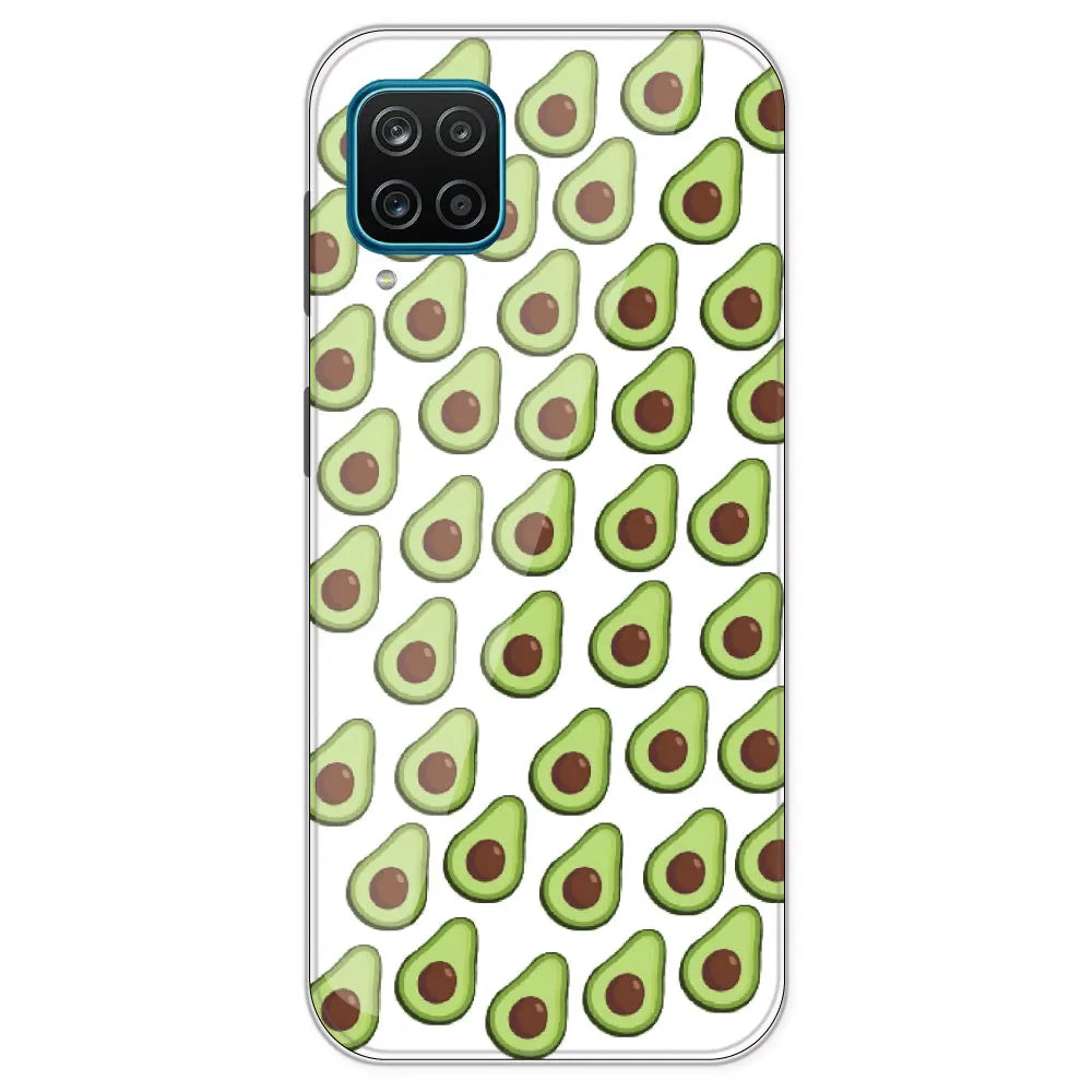 Avocado - Clear Printed Silicone Case For Samsung Galaxy M12