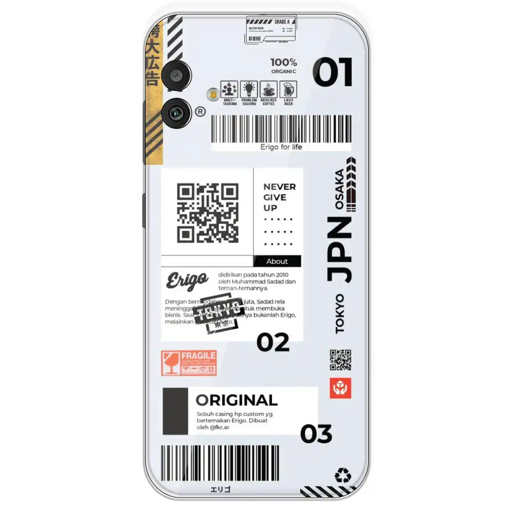 Barcode Labels - Printed Silicone Case For Samsung Galaxy M13