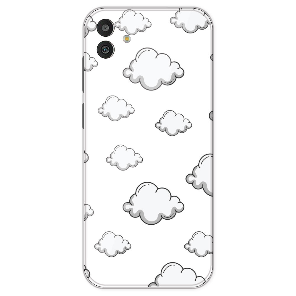Clouds - Clear Printed Silicone Case For Samsung Galaxy M13