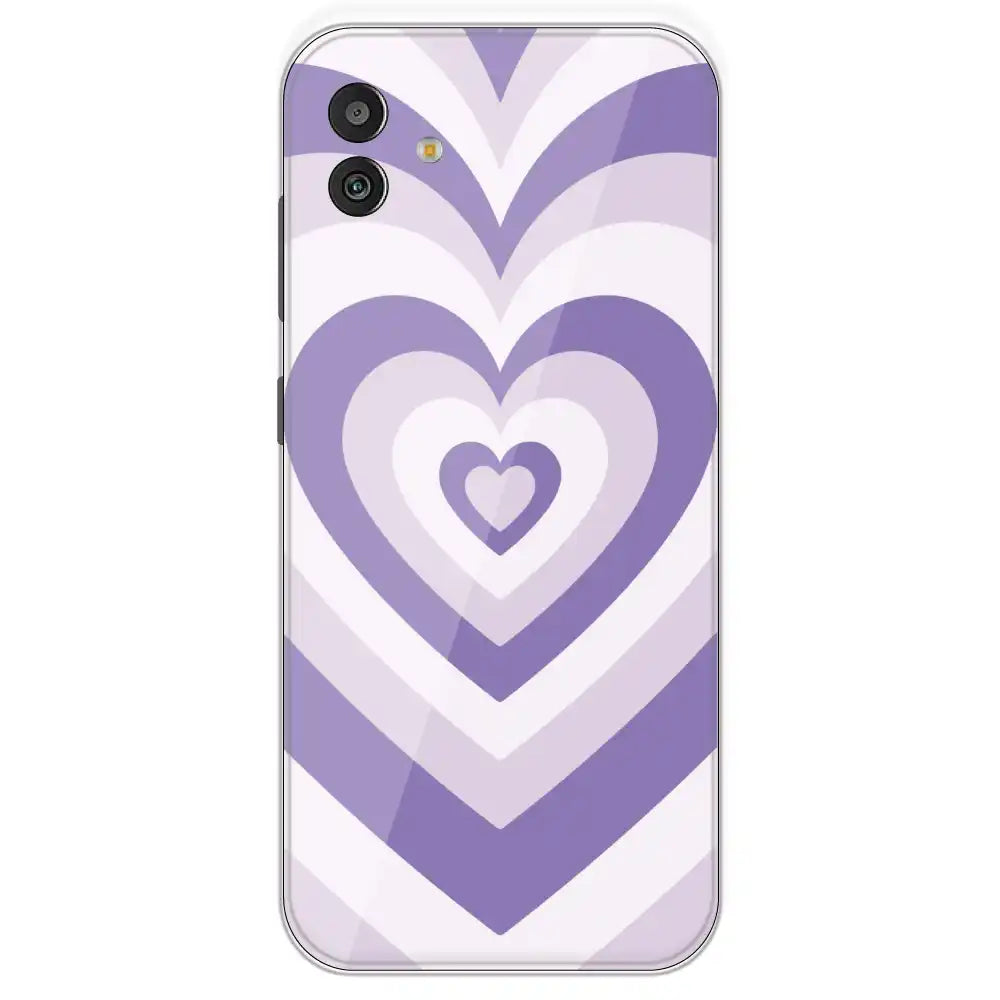 Dark Purple Hearts - Printed Silicone Case For Samsung Galaxy M13