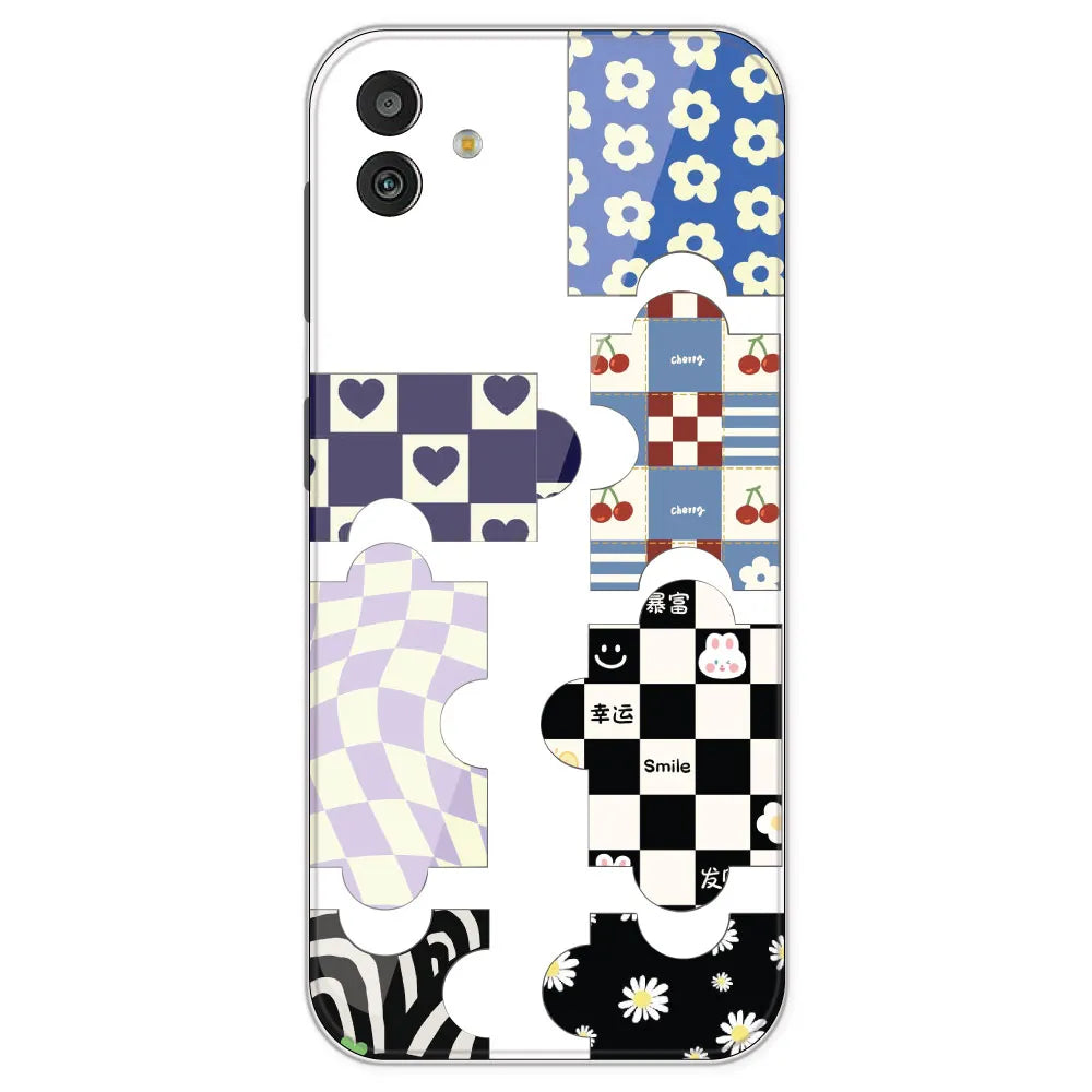 Aesthetic Puzzle - Clear Printed Silicone Case For Samsung Galaxy M13
