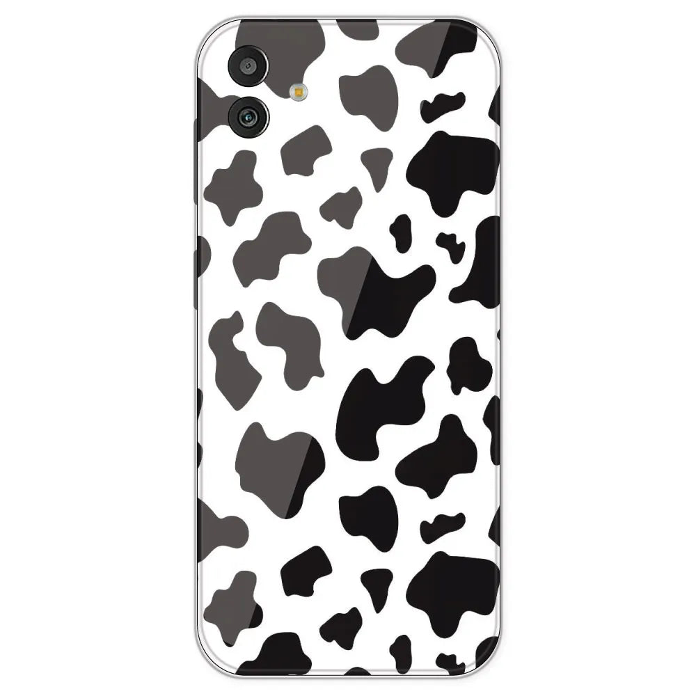 Cow Print - Clear Printed Silicone Case For Samsung Galaxy M13