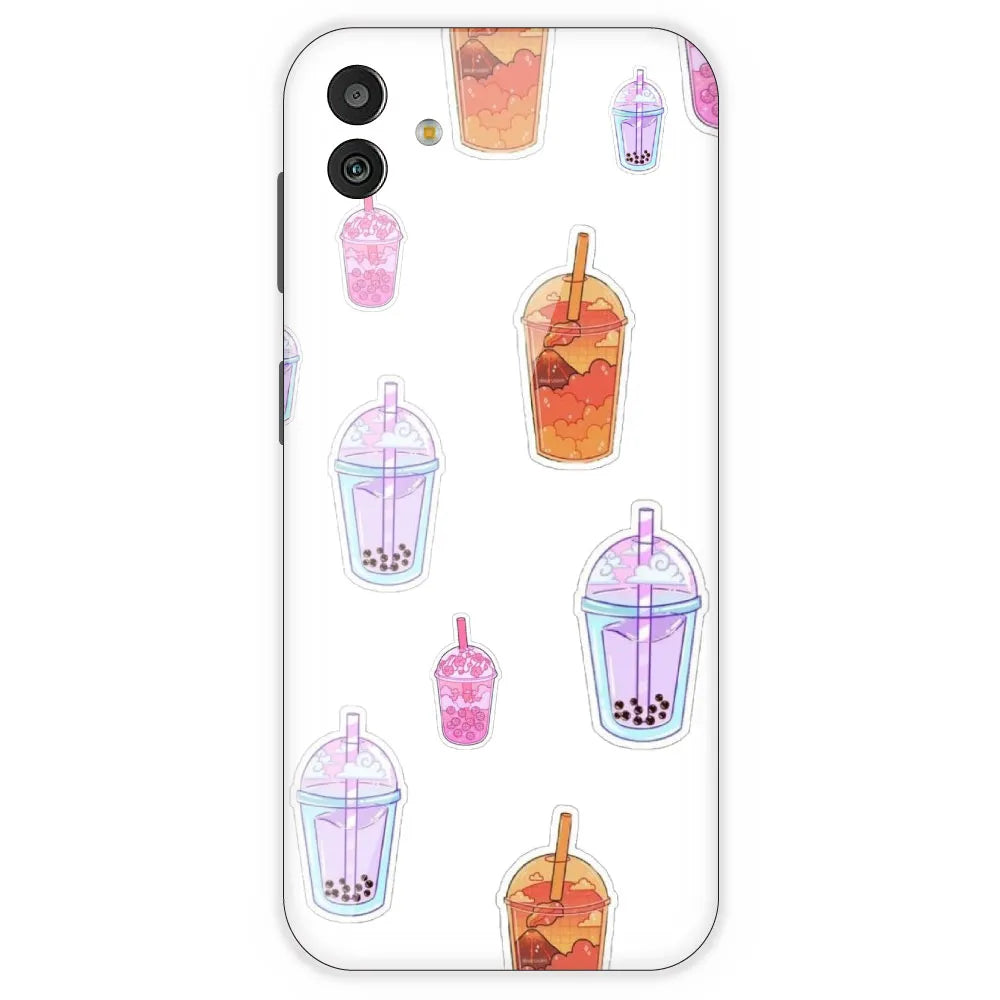 Bubble Tea - Clear Printed Silicone Case For Samsung Galaxy M13