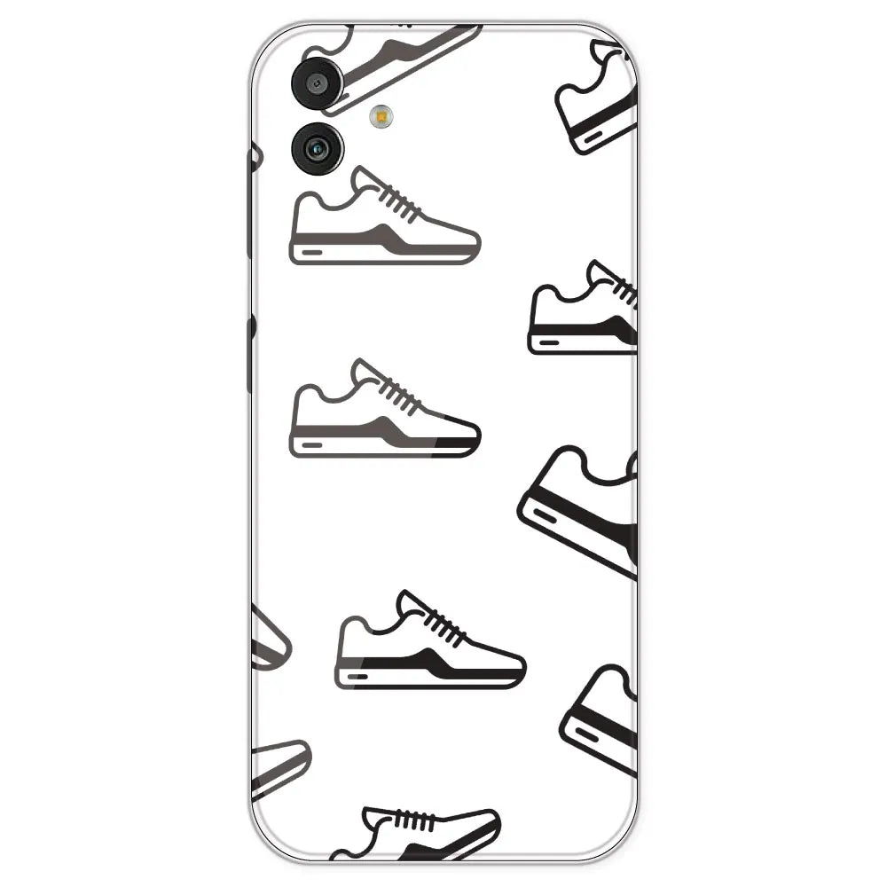 Black Sneakers - Clear Printed Silicone Case For Samsung Galaxy M13