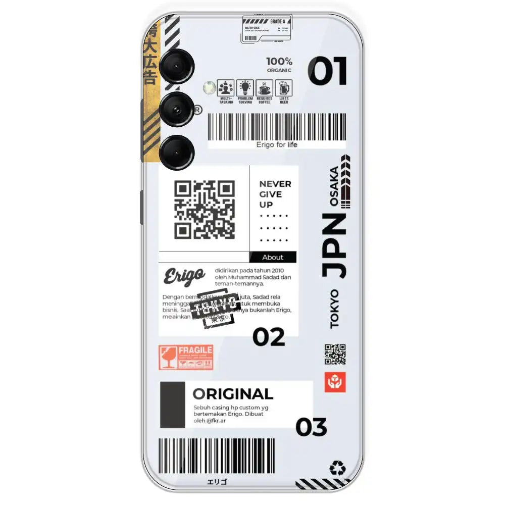 Barcode Labels - Printed Silicone Case For Samsung Galaxy M14