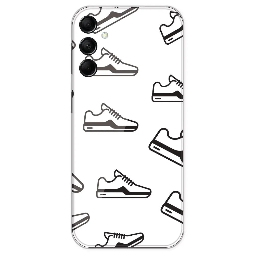 Black Sneakers - Clear Printed Silicone Case For Samsung Galaxy M14