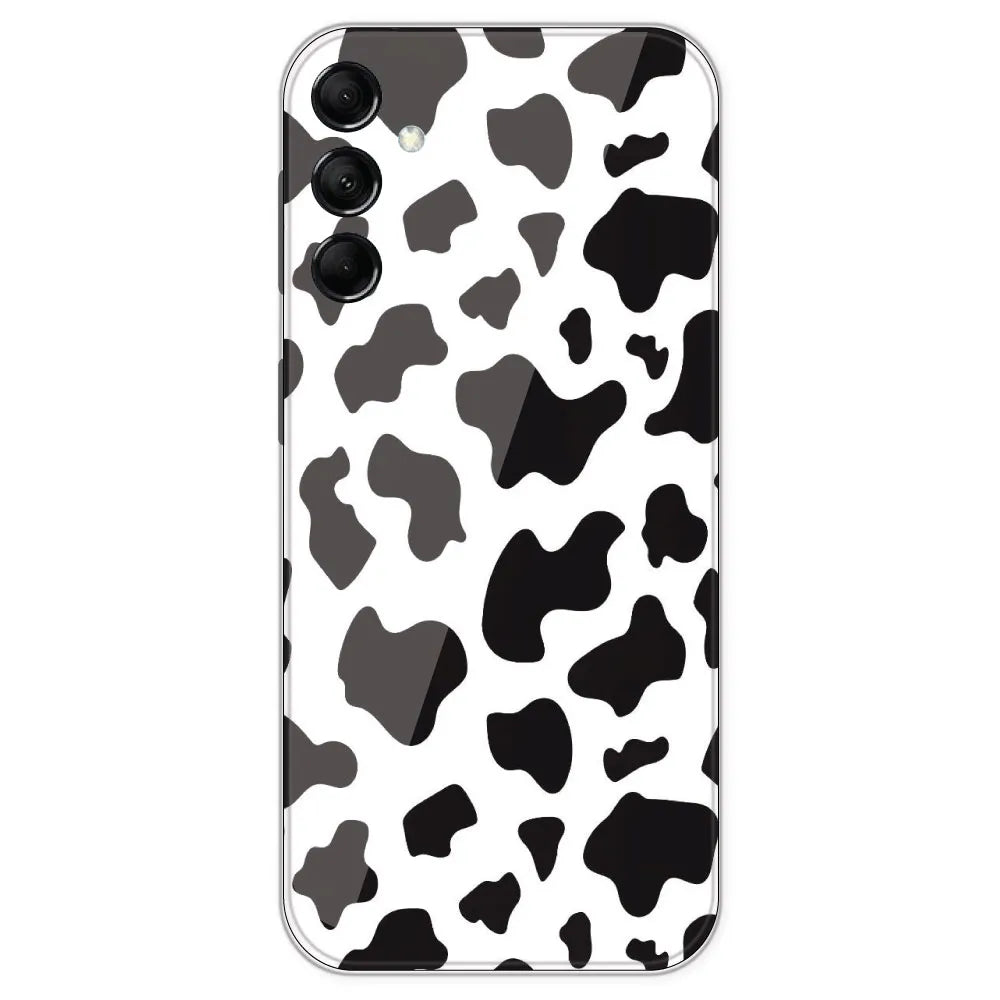 Cow Print - Clear Printed Silicone Case For Samsung Galaxy M14