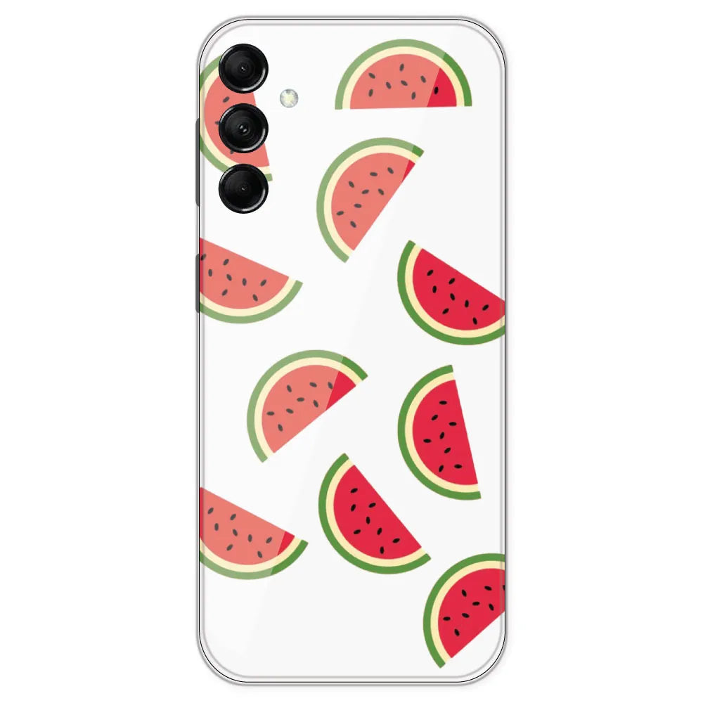 Watermelons - Clear Printed Silicone Case For Samsung Galaxy M14