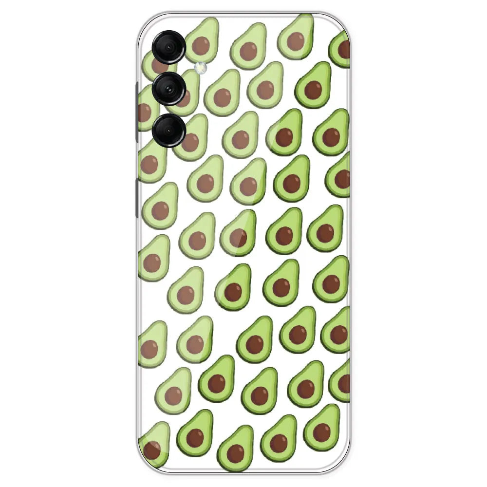 Avocado - Clear Printed Silicone Case For Samsung Galaxy M14