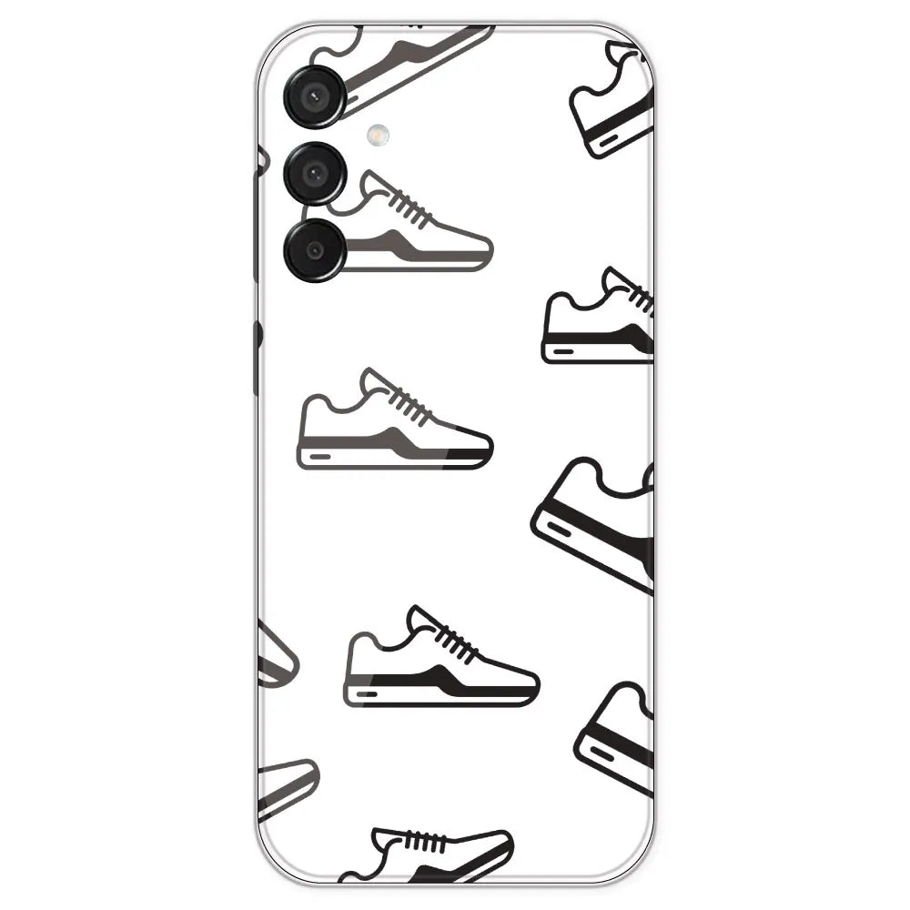 Black Sneakers - Clear Printed Silicone Case For Samsung Galaxy M15