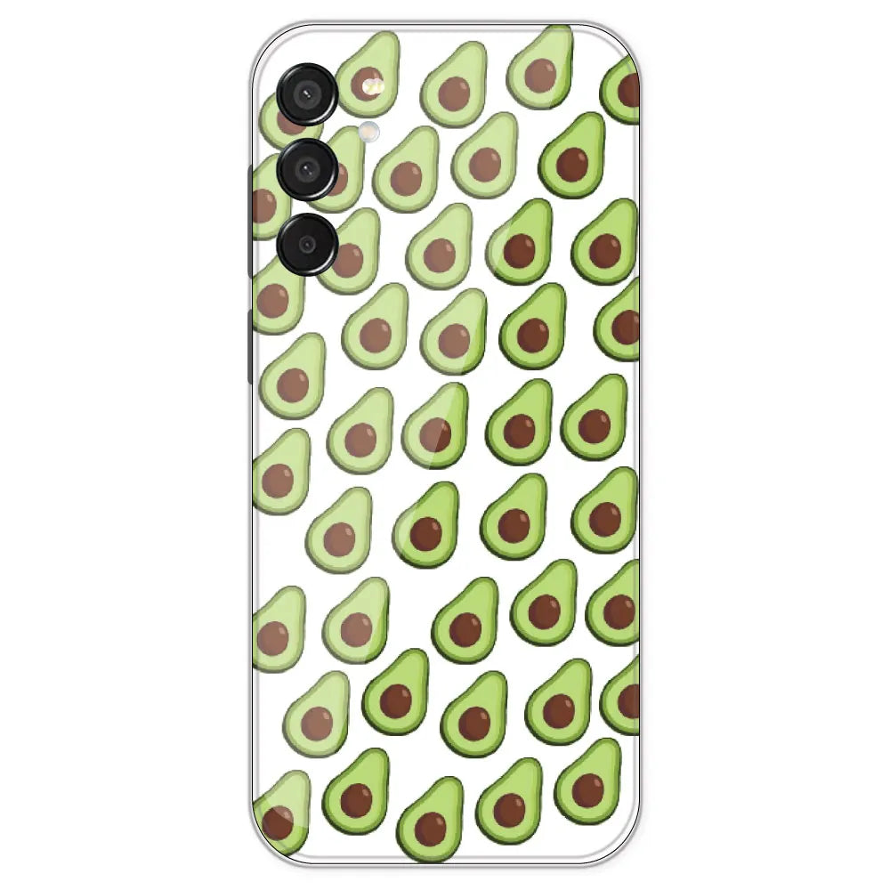 Avocado - Clear Printed Silicone Case For Samsung Galaxy M15