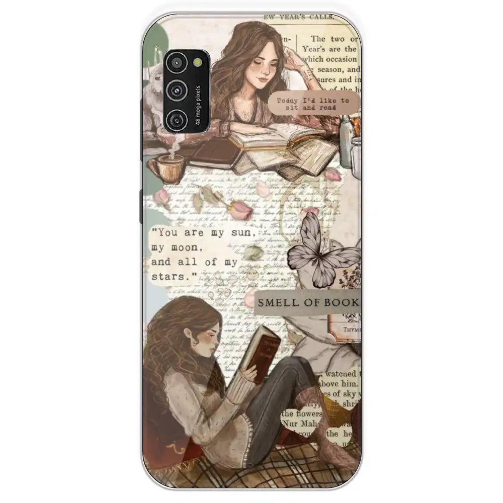 Book Collage - Printed Silicone Case For Samsung Galaxy M21