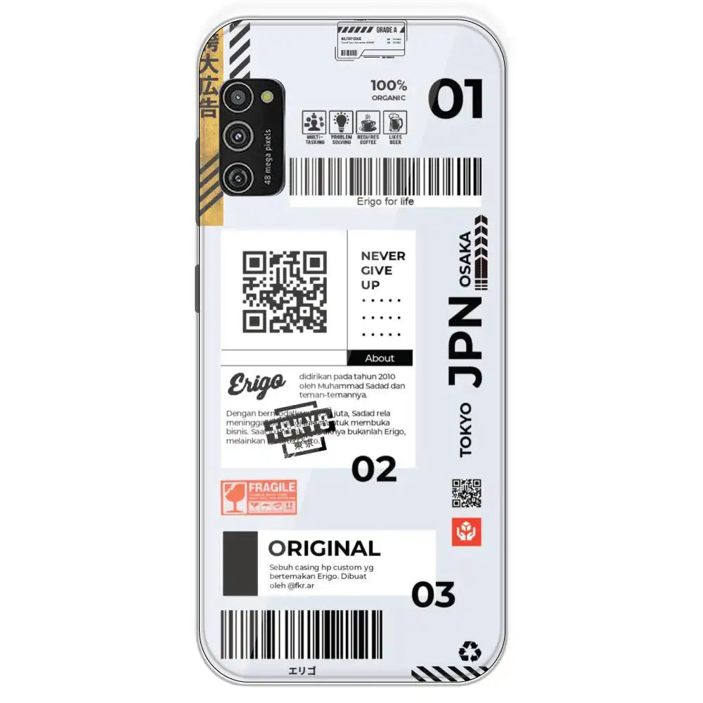 Barcode Labels - Printed Silicone Case For Samsung Galaxy M21