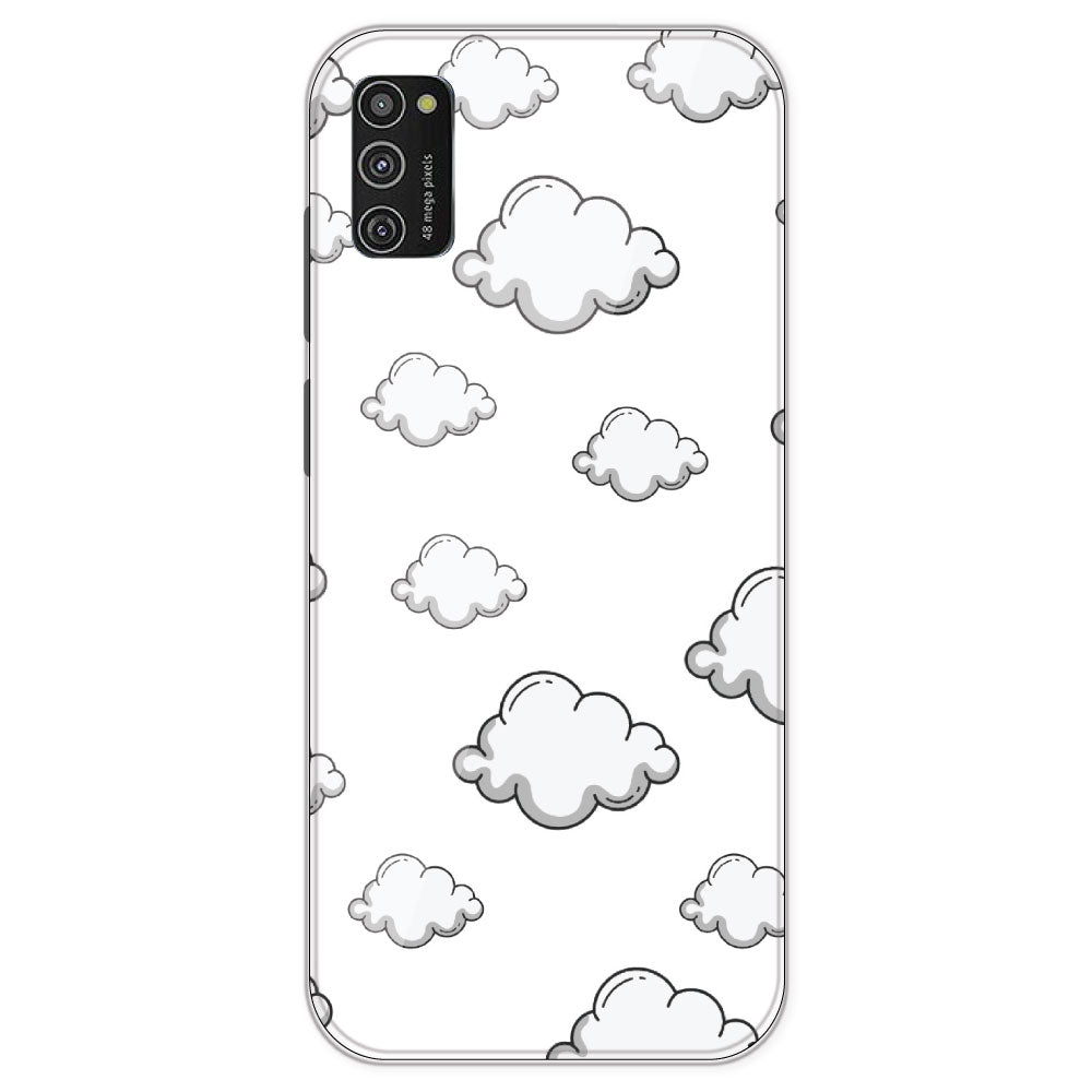 Clouds - Clear Printed Silicone Case For Samsung Galaxy M21