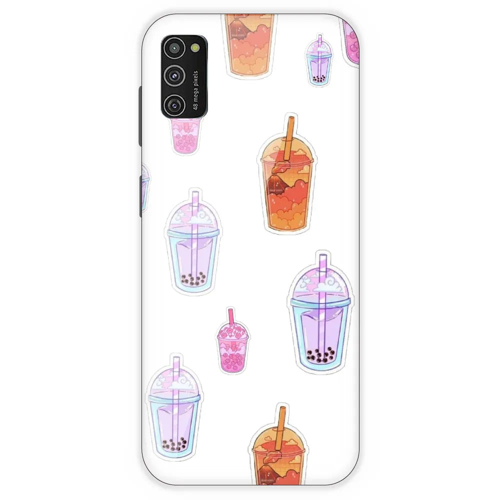 Bubble Tea - Clear Printed Silicone Case For Samsung Galaxy M21