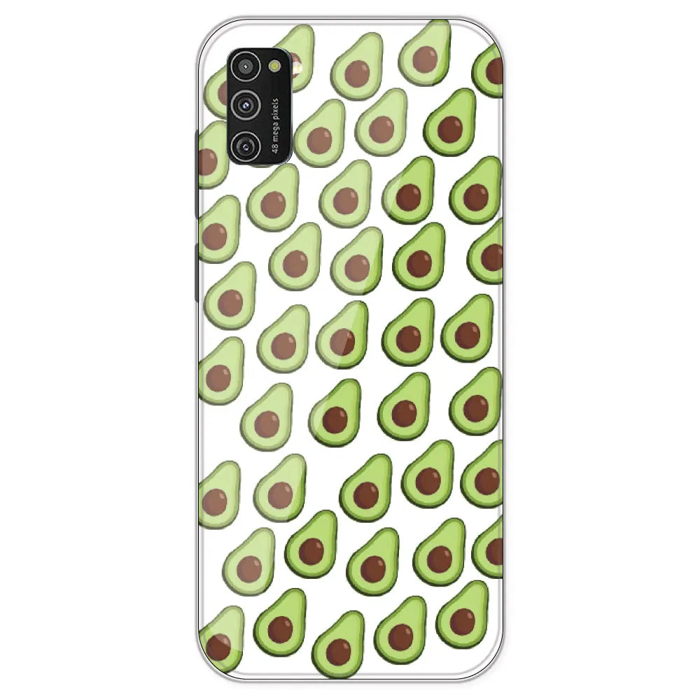 Avocado - Clear Printed Silicone Case For Samsung Galaxy M21