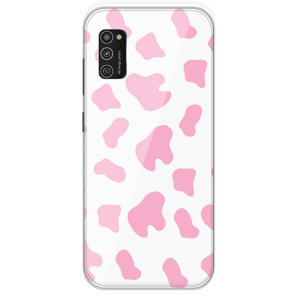 Pink Cow Print - Clear Printed Silicone Case For Samsung Galaxy M21