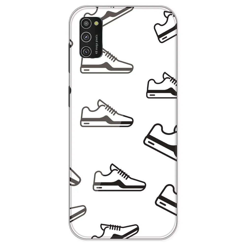 Black Sneakers - Clear Printed Silicone Case For Samsung Galaxy M21