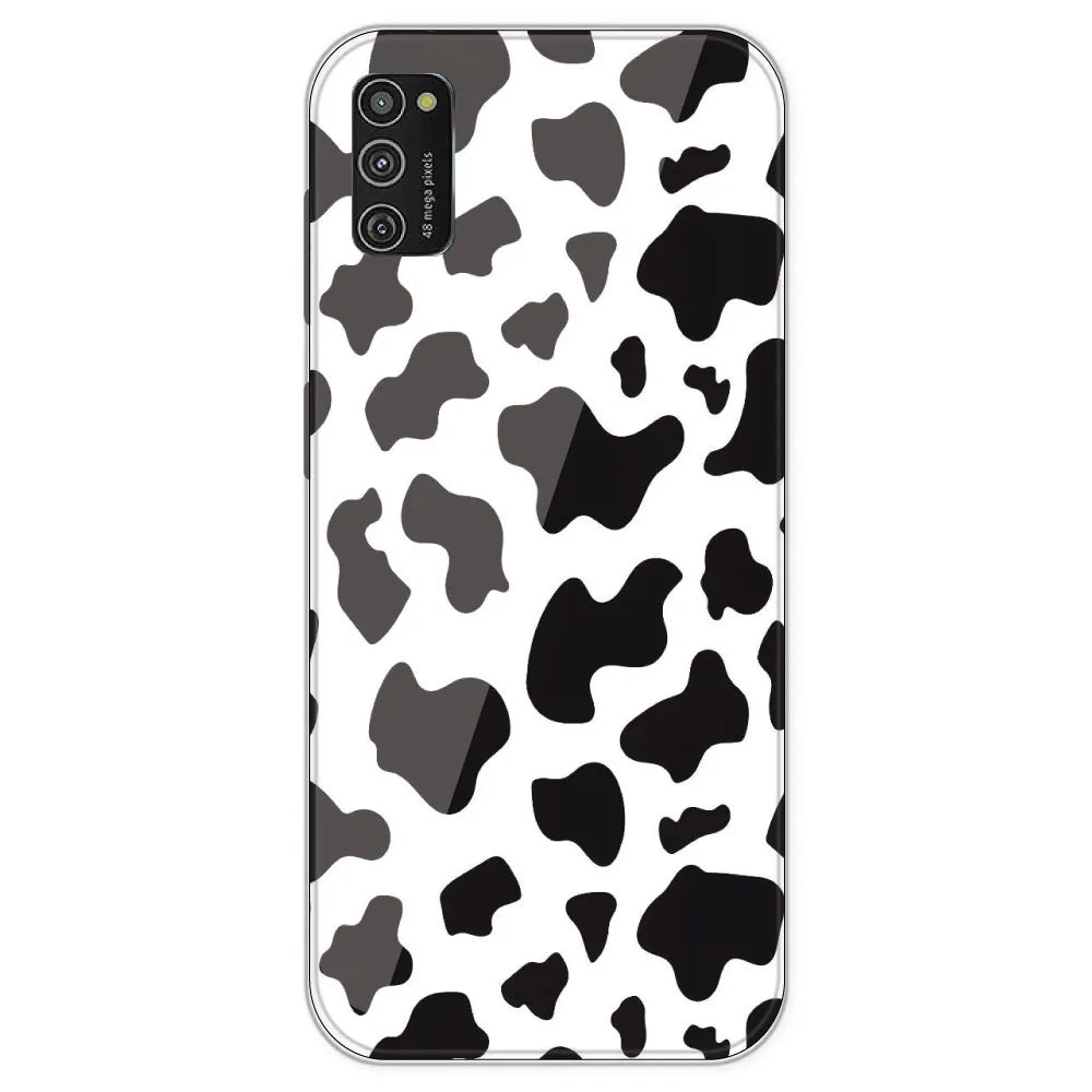 Cow Print - Clear Printed Silicone Case For Samsung Galaxy M21