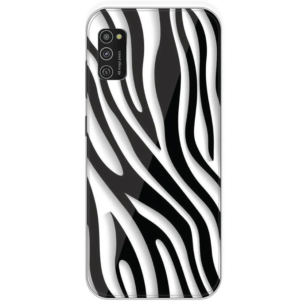 Zebra Print - Printed Silicone Case For Samsung Galaxy M21