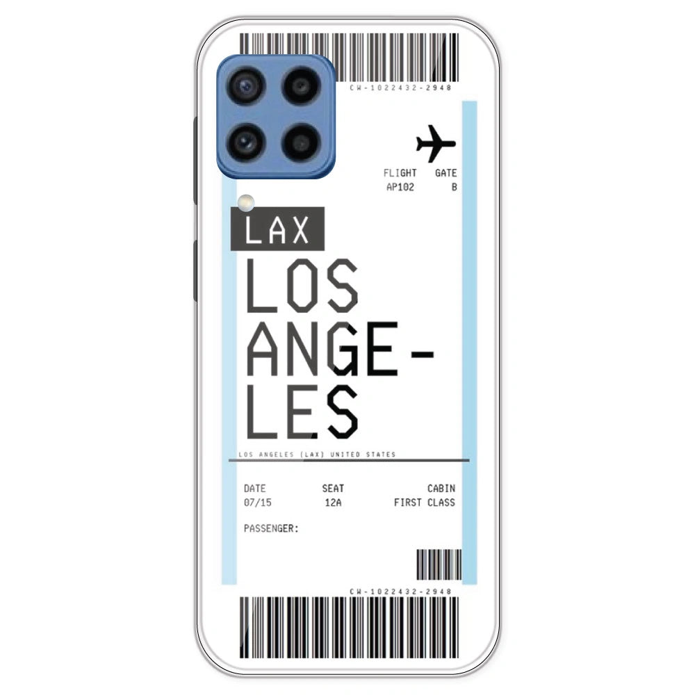 Los Angeles Ticket - Clear Printed Silicone Case For Samsung Galaxy M22