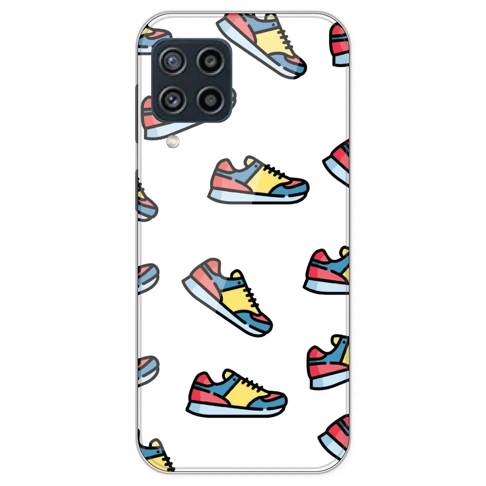 Sneakers - Clear Printed Silicone Case For Samsung Galaxy M22