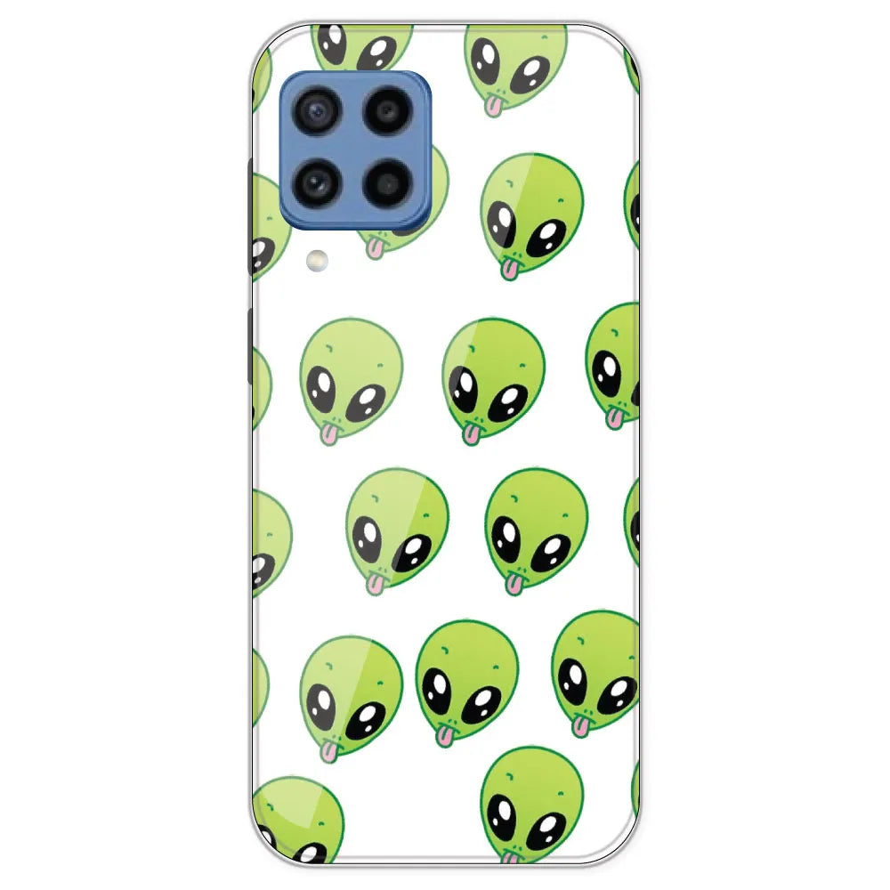Alien - Clear Printed Silicone Case For Samsung Galaxy M22