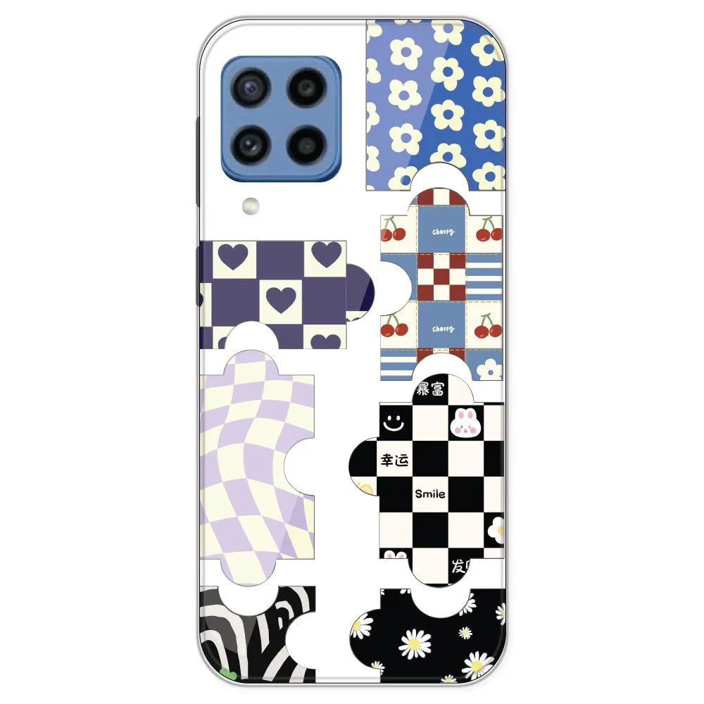 Aesthetic Puzzle - Clear Printed Silicone Case For Samsung Galaxy M22