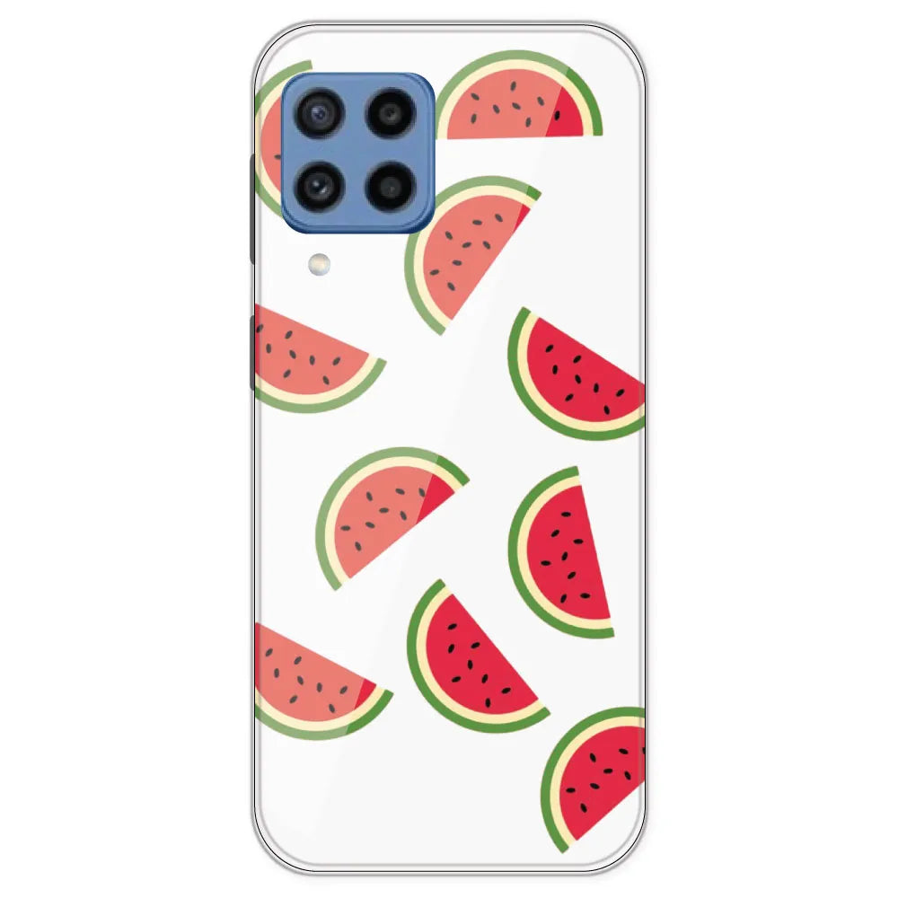 Watermelons - Clear Printed Silicone Case For Samsung Galaxy M22