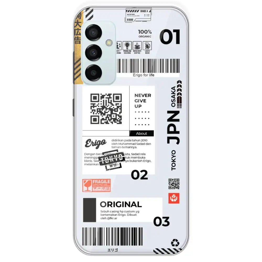 Barcode Labels - Printed Silicone Case For Samsung Galaxy M23